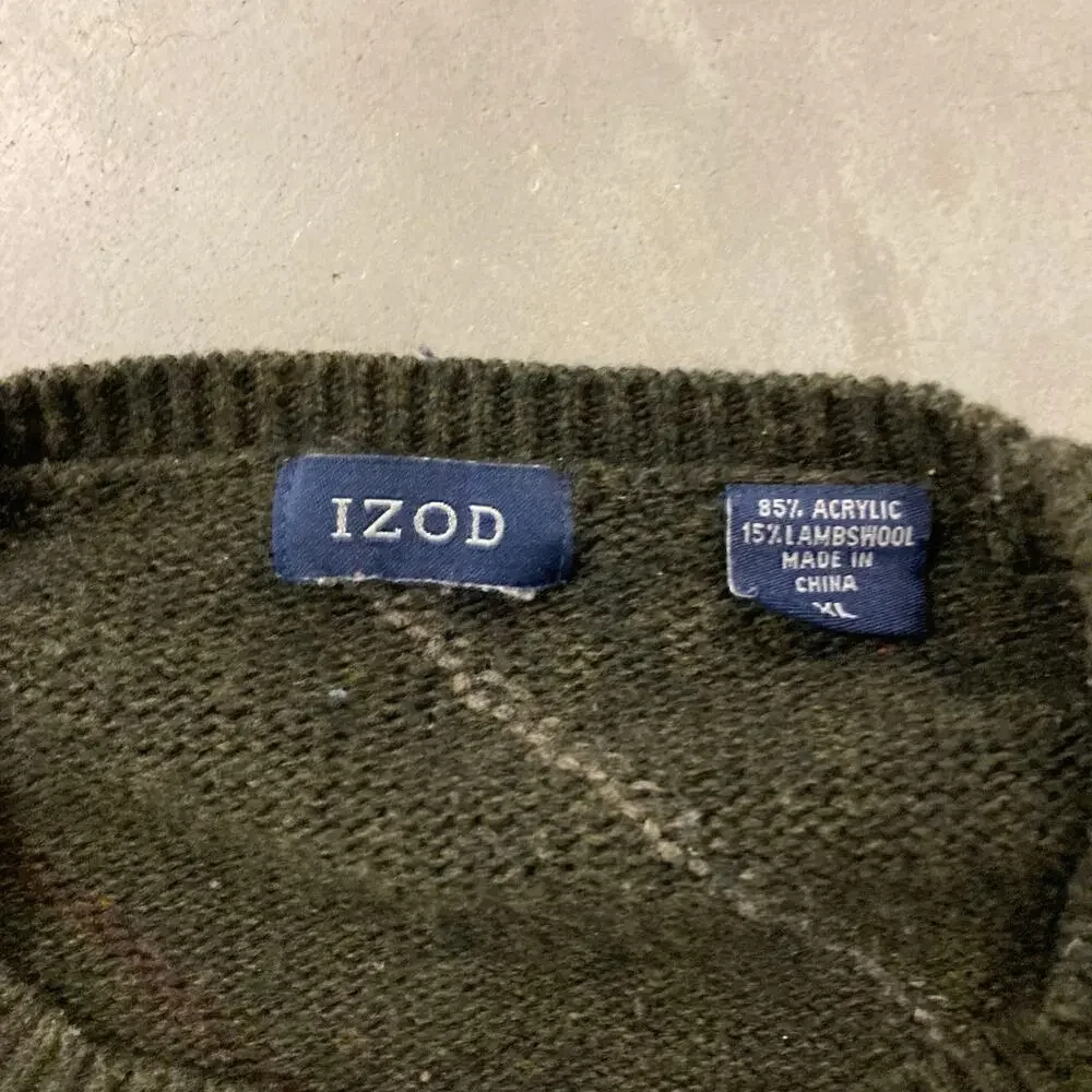 vintage patterned izod sweater